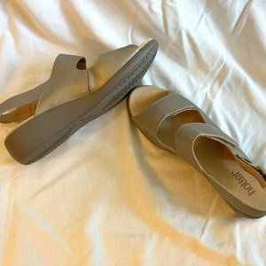 Hotter brand silver Velcro sandals, UK 7.5 (US 9.5)